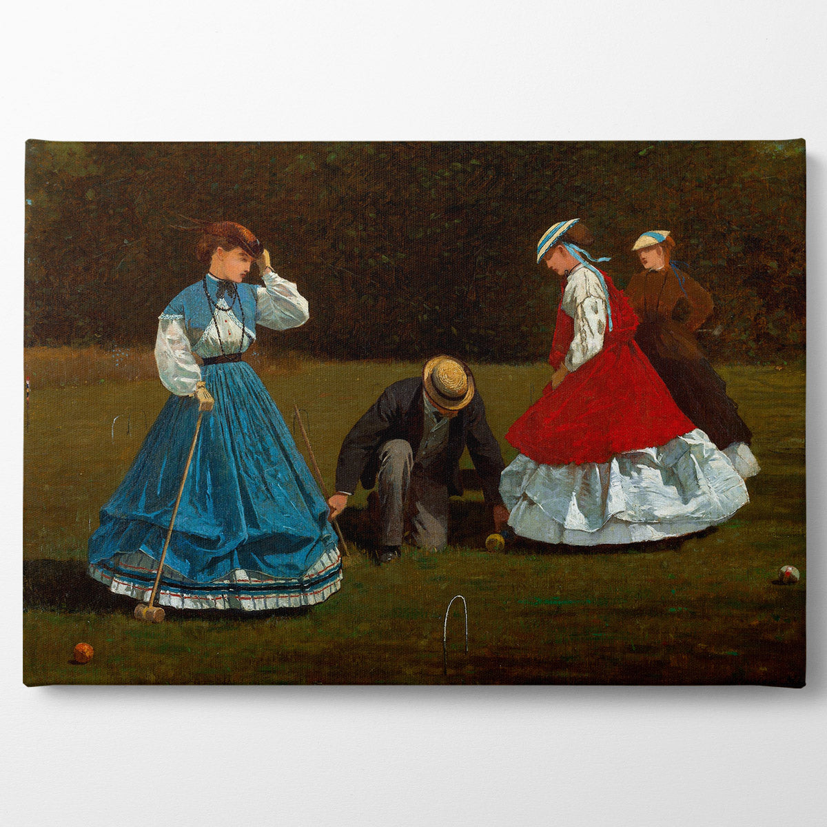 Croquet Scene, 1866, Kanvas Tablo