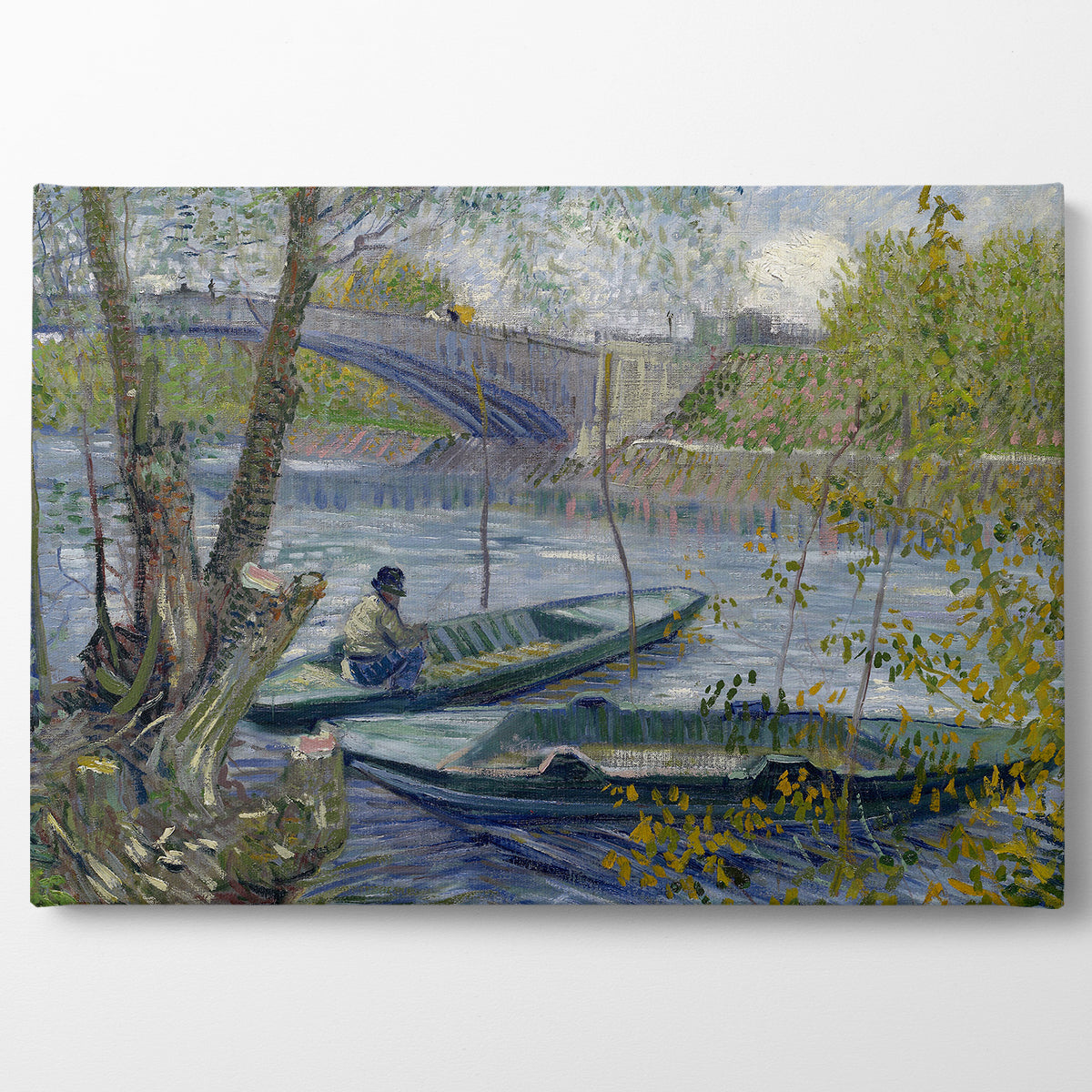 Fishing in Spring The Pont De Clichy, 1887, Kanvas Tablo