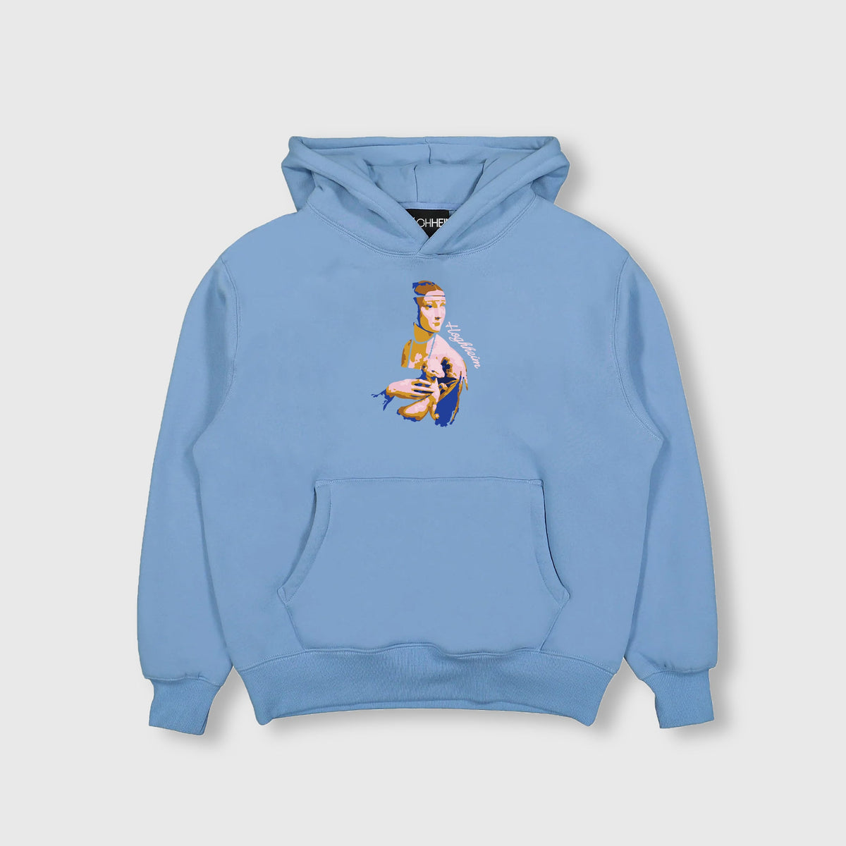 LADY w an ERMINE HOODIE