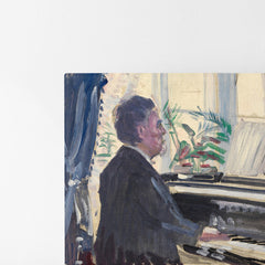 Leopold Czihaczek Am Klavier, 1907, Kanvas Tablo