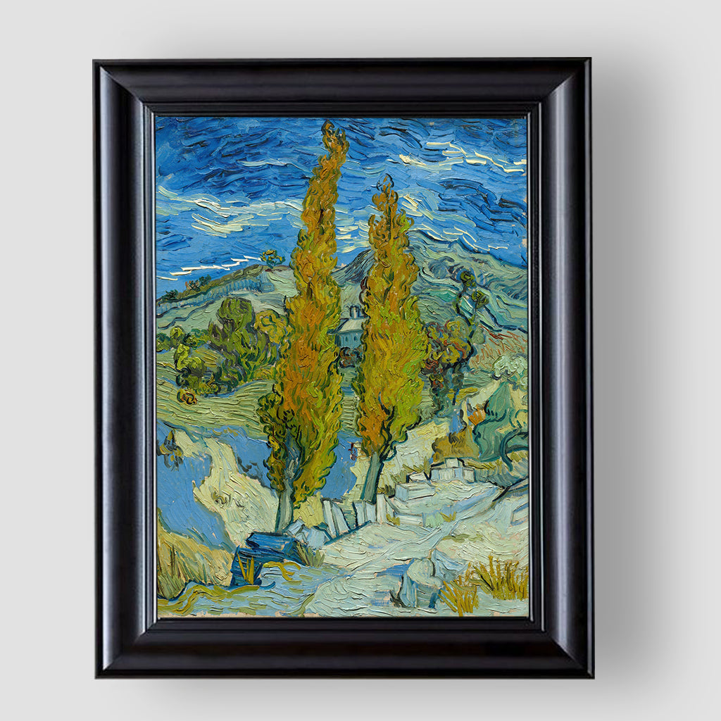 Two Poplars in the Alpilles, Vincent Van Gogh, Premium Tablo