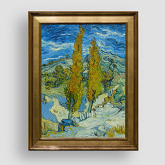 Two Poplars in the Alpilles, Vincent Van Gogh, Premium Tablo