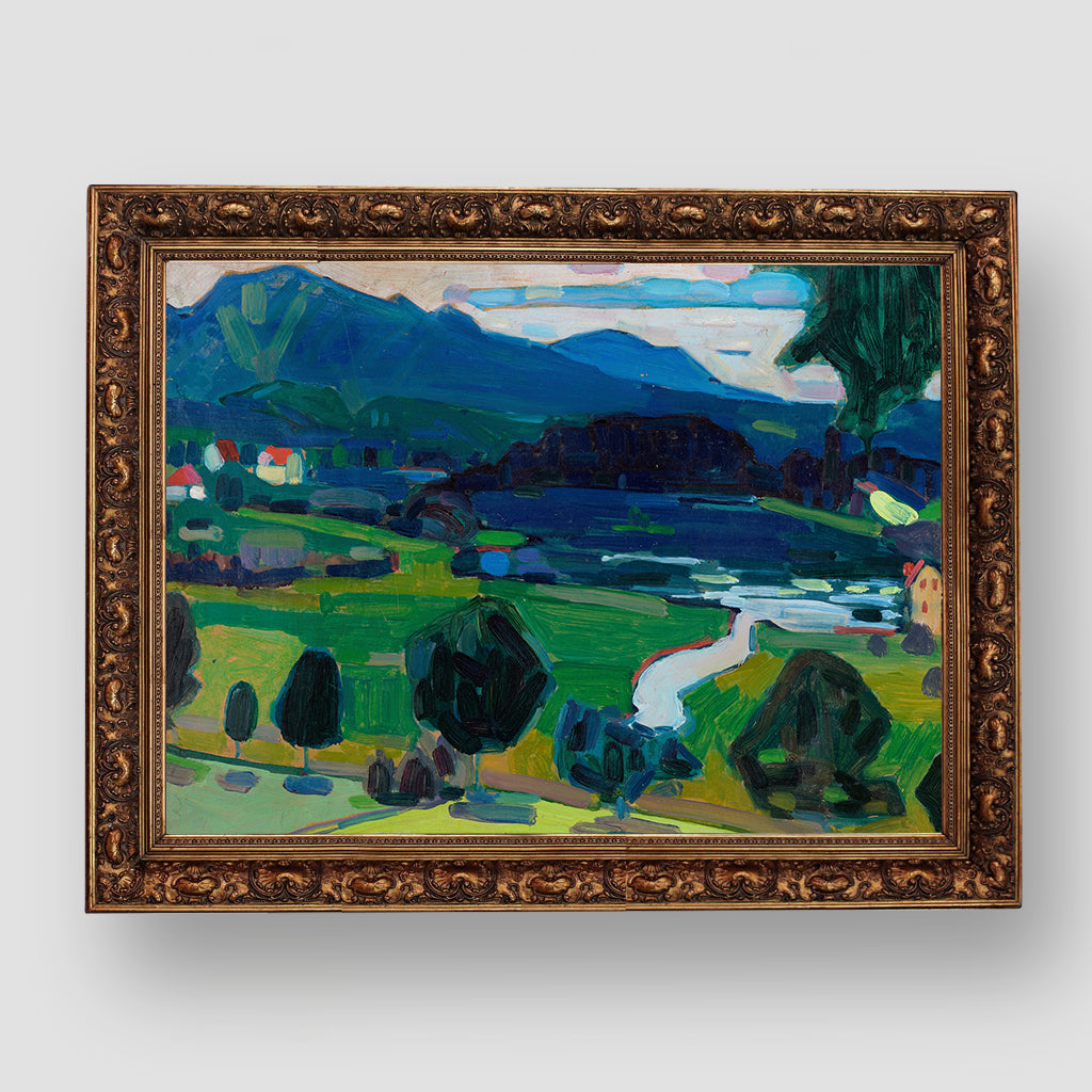 View over the Staffelsee, 1908, Wassily Kandinsky, Premium Tablo