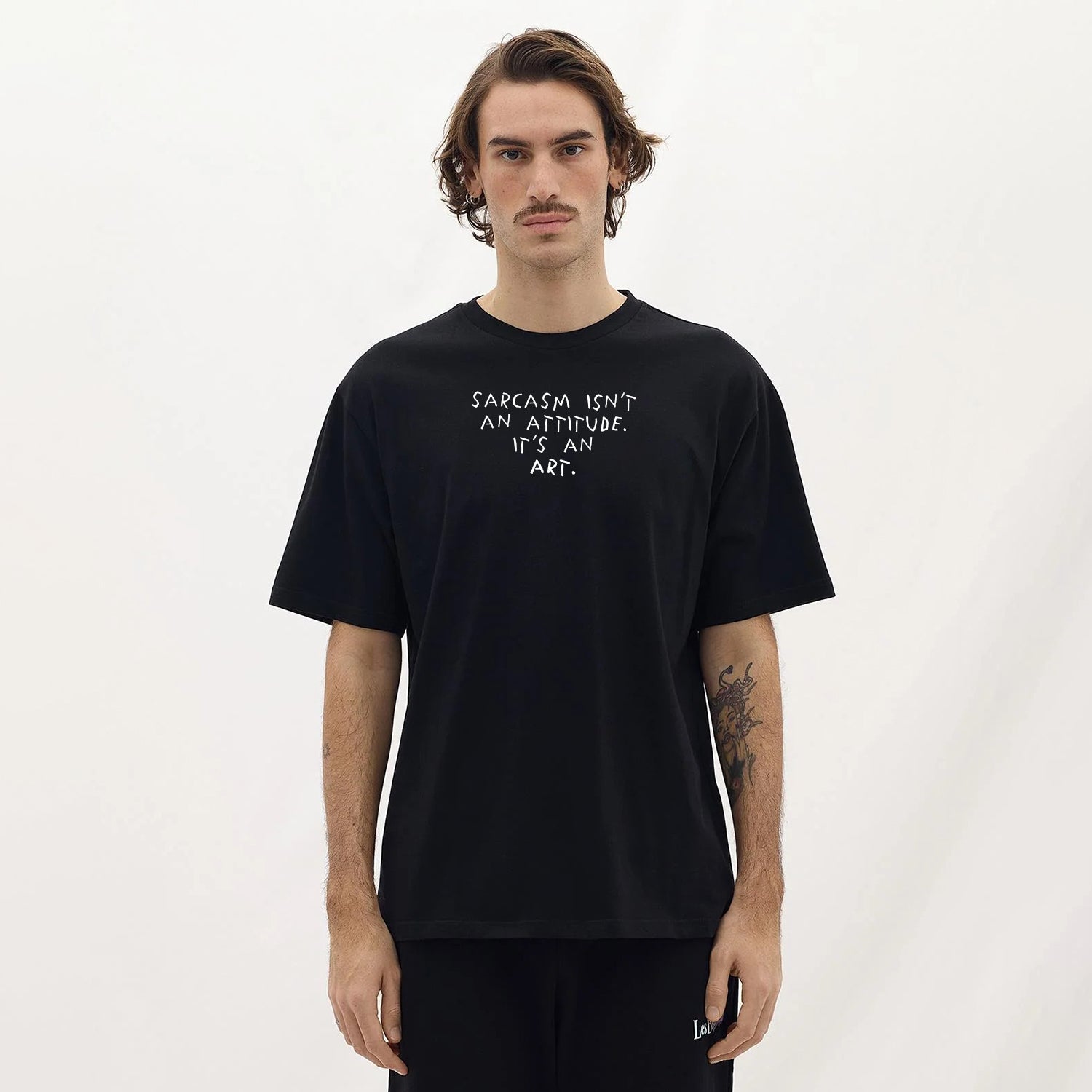 SARCASM ISN'T AN ATTITUDE, Oversize Unisex Tee | Ön Sipariş