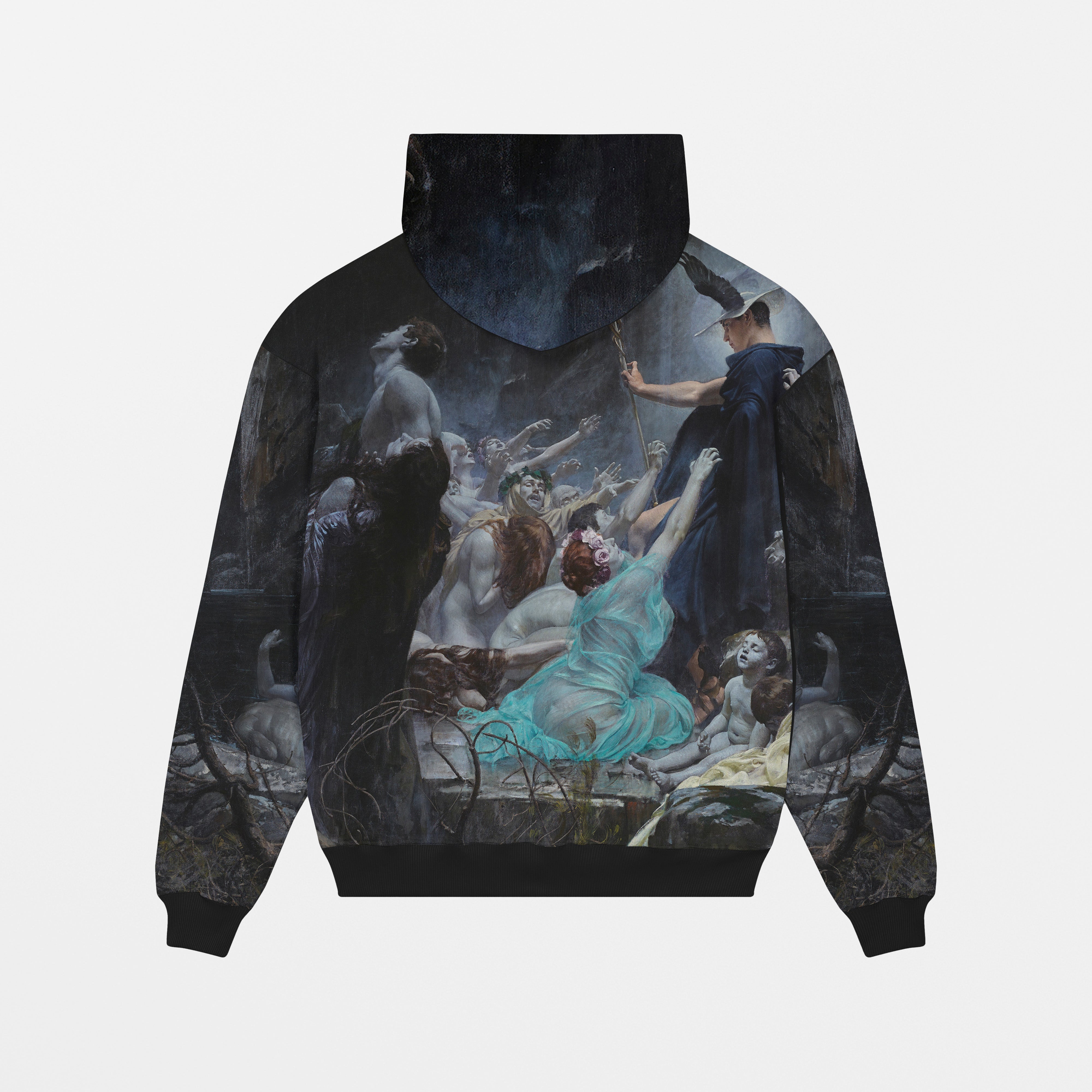 Souls on the Banks of the Acheron, 1898, Oversize Hoodie