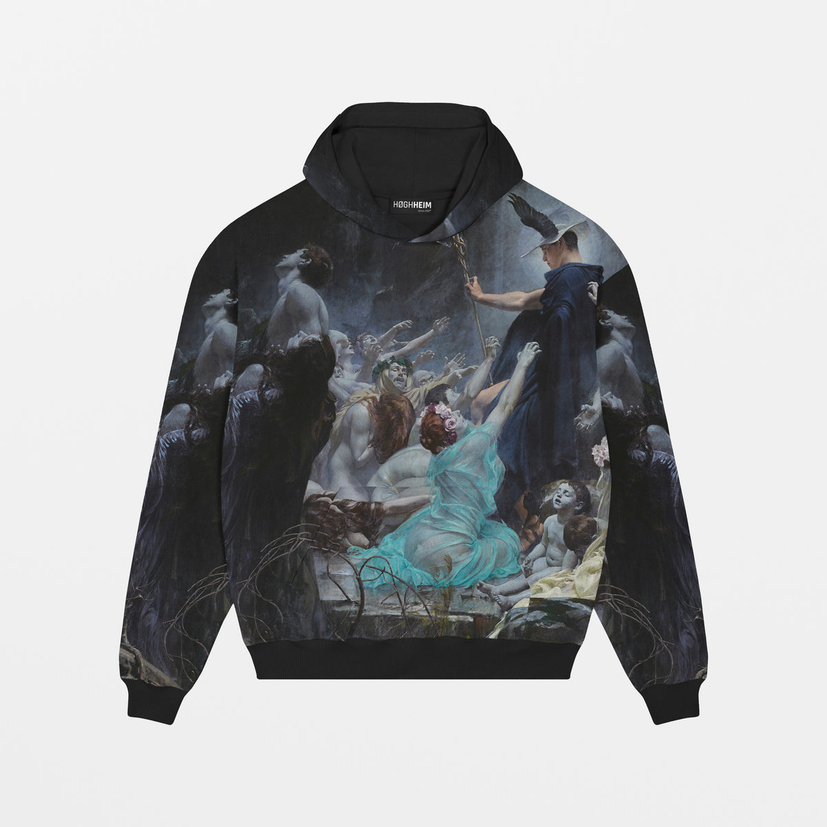 Souls on the Banks of the Acheron, 1898, Oversize Hoodie