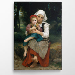 Breton Brother And Sister, 1871, William Bouguereau, Kanvas Tablo