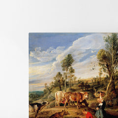 Milkmaids with Cattle in a Landscape, 1618, Kanvas Tablo