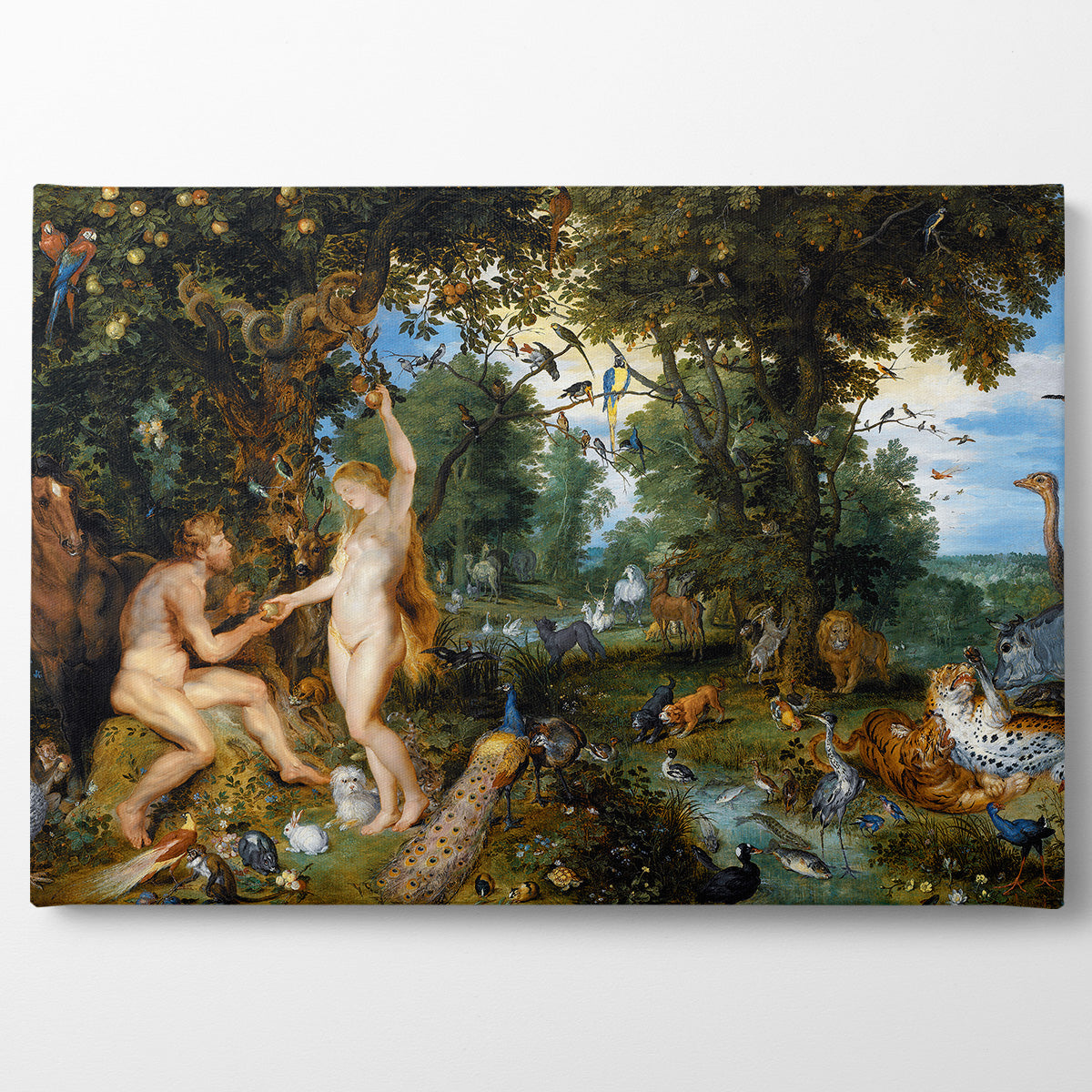 The Garden of Eden with the Fall of Man, 1615, Kanvas Tablo