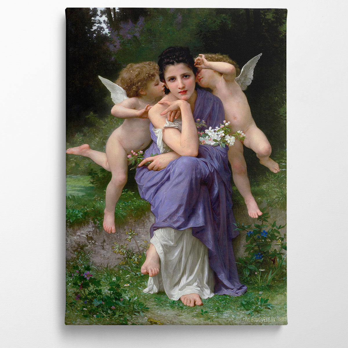 Chansons De Printemps, 1889, William Bouguereau, Kanvas Tablo