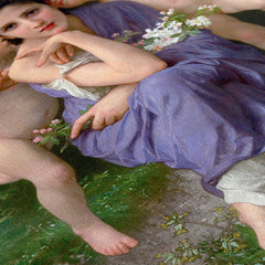 Chansons De Printemps, 1889, William Bouguereau, Kanvas Tablo