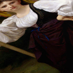 La Faneuse, 1870, William Bouguereau, Kanvas Tablo