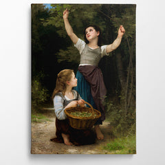 Récolte De Noisettes, 1883, William Bouguereau, Kanvas Tablo