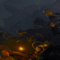 Dutch Market By Moonlight, 1853, Petrus Van Schendel, Kanvas Tablo