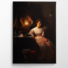 The Love Letter, 1870, Petrus Van Schendel, Kanvas Tablo